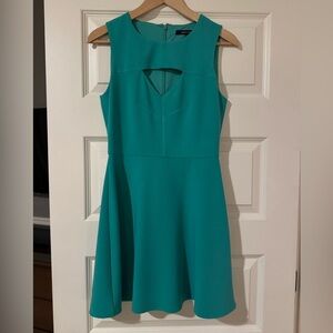 French Connection Teal Cutout Mini Dress